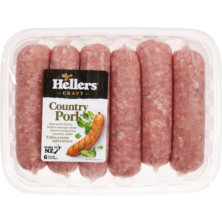 Hellers Sausages Country Pork 480g