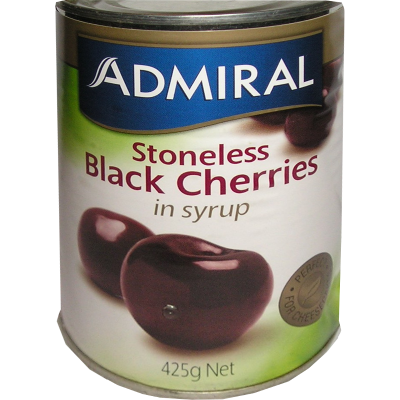 Admiral Stoneless Black Cherries In Syrup