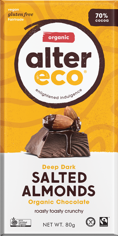 Alter Eco Deep Dark Salted Almonds (80g)