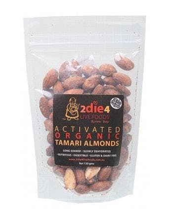 2die4 Live Foods Activated Organic Tamari Australian Almonds