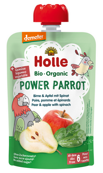 Holle Organic Pouch Pear with Apple & Spinach