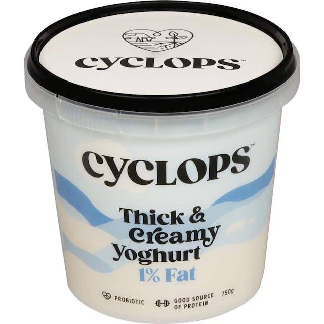 Cyclops yoghurt tub probiotic 1% fat