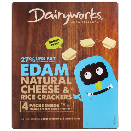Dairyworks Edam Natural Cheese & Crackers