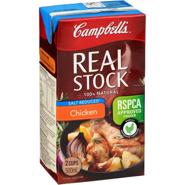 Campbells Real Stock Chicken Stock Liquid Reduced Salt
