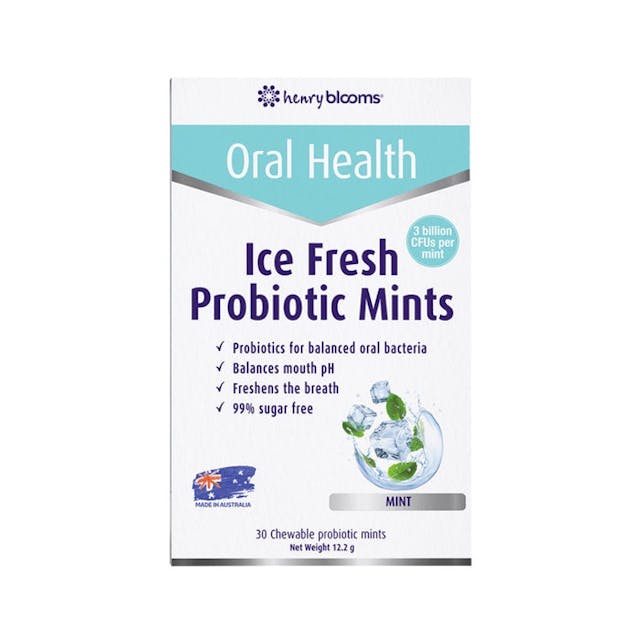 Henry Blooms Oral Health Ice Fresh Probiotic Mints Chewable Mints
