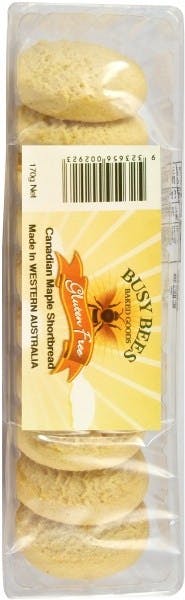 Busy Bees Gluten Free Canadian Maple Syrup Shortbread 170g