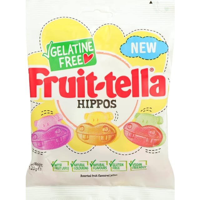 Fruit-tella Jelly Sweets Hippos Gelatine Free
