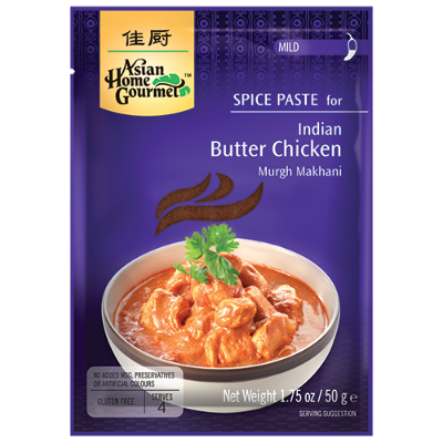 Asian Home Gourmet Spice Paste Indian Butter Chicken Mild Gluten Free