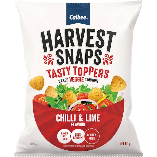 Calbee Harvest Snaps Tasty Toppers Chilli & Lime Flavour