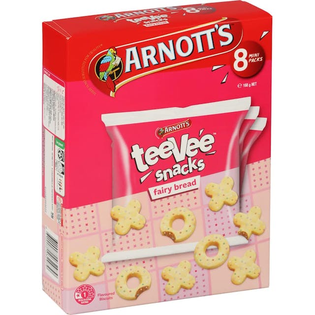 Arnotts Tee Vee Snacks Fairy Bread Cookies X & O