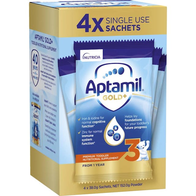 Aptamil Gold+ 3 Toddler Milk Drink Powder Sachets From 1 Year