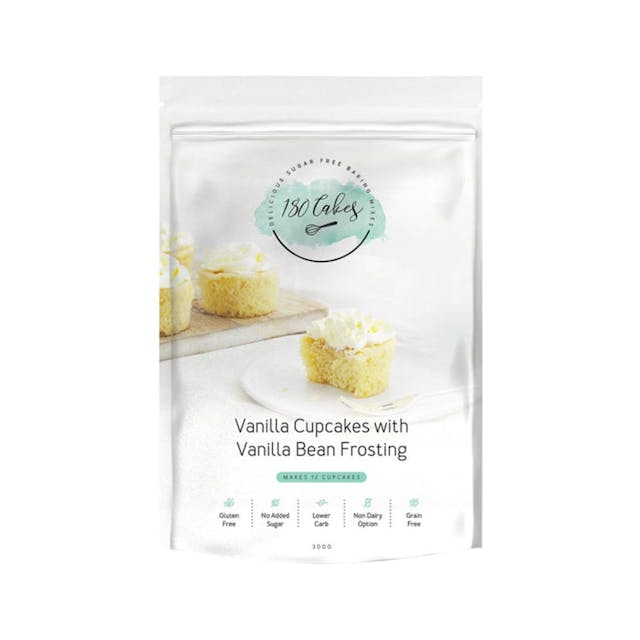 180 Cakes Cupcakes Mix Vanilla with Vanilla Bean Frosting