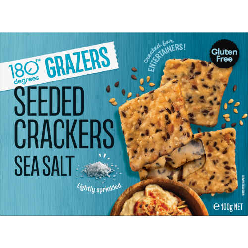 180 Degrees Grazers Sea Salt Seeded Crackers