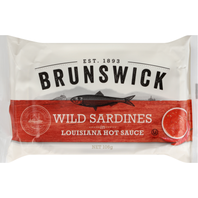 Brunswick Wild Sardines In Louisiana Hot Sauce