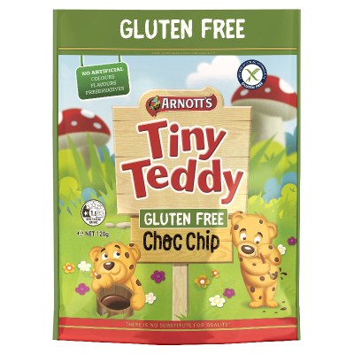 Arnott's Tiny Teddy Gluten Free Choc Chip Biscuits