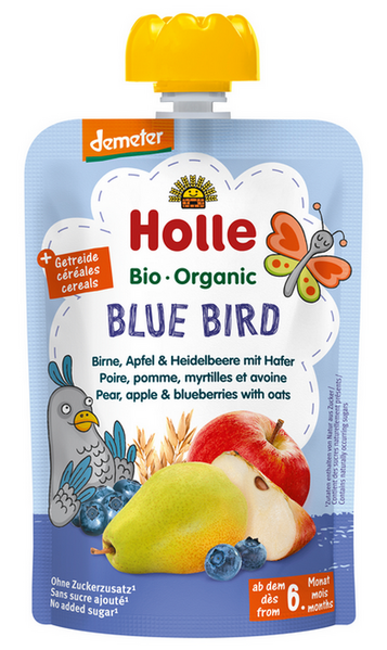 Holle Organic Pouch Pear, Apple & Blueberries with Oats