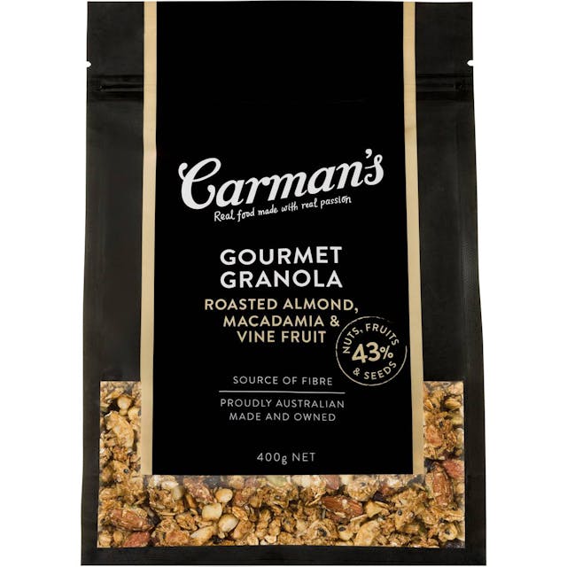 Carman's Gourmet Granola Roasted Almond Macadamia &  Vine Fruit