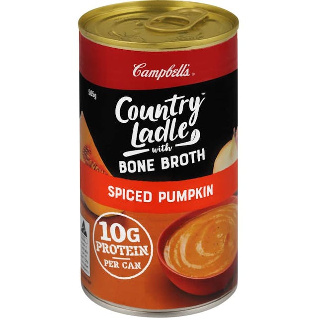 Campbells Country Ladle With Bone Broth Canned Soup Spiced Pumpkin