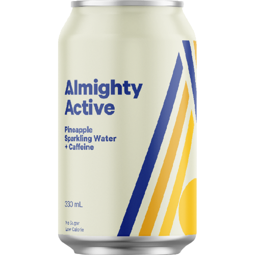 Almighty Active Pineapple Sparkling Water + Caffeine