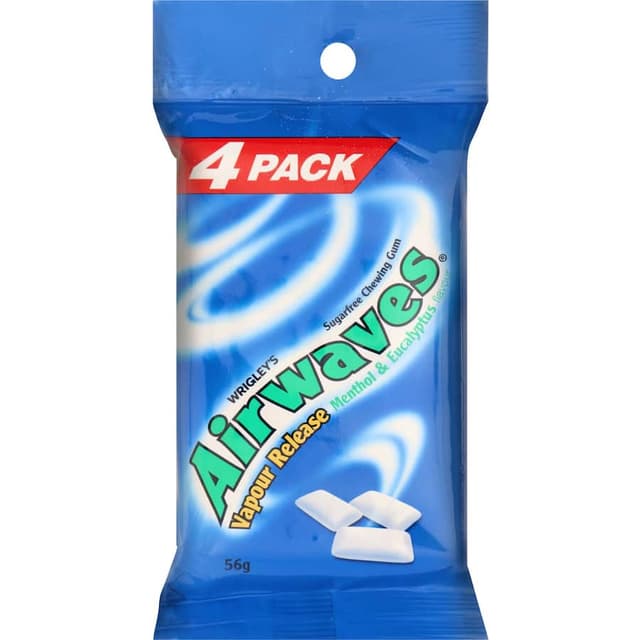 Sugar Free - Wrigleys Airwaves Chewing Gum Menthol & Eucalyptus ...